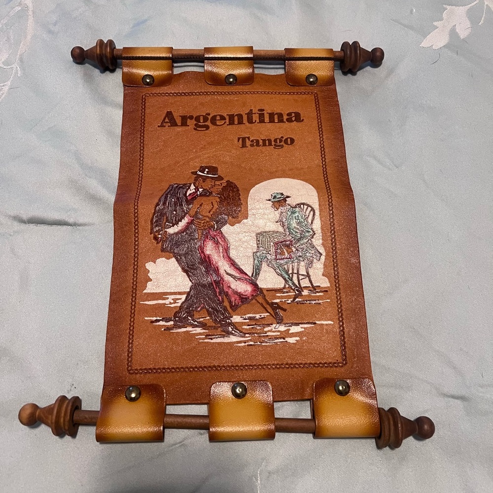 Argentina, leather banner / wall decor